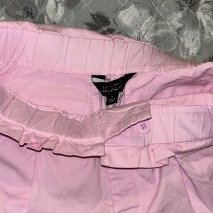 J. Crew Light Pink Ruffle Trim Shorts